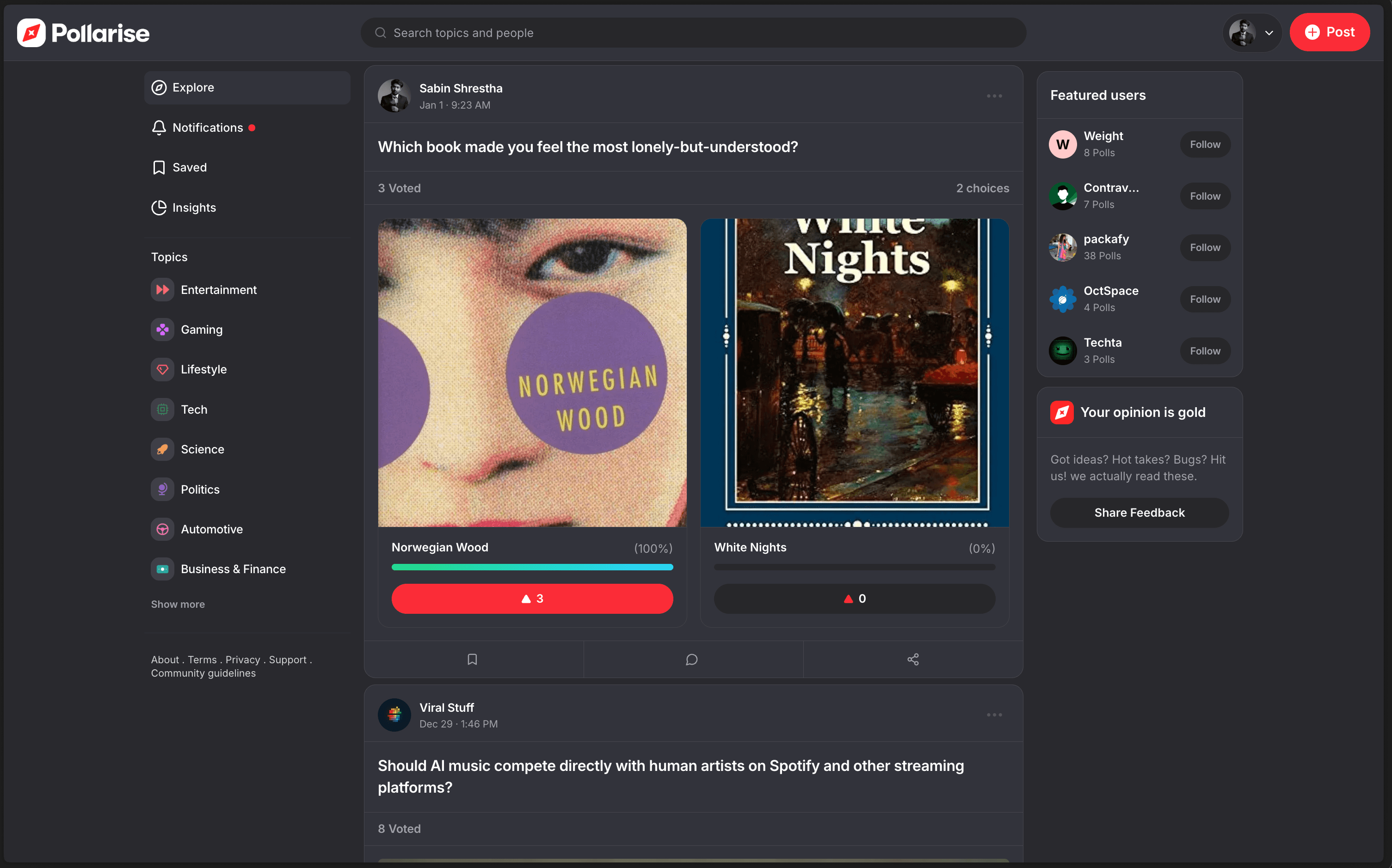 Pollarise Social Media